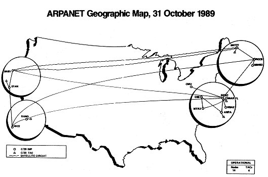 ARPANET in October 1989 - cliquer pour voir une image plus large