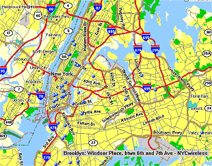 NYCWireless node map - click for larger version